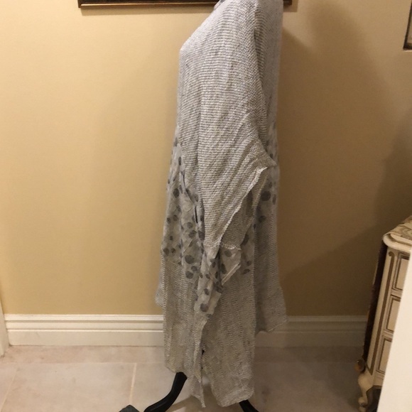 Mastro Moda made in Italy boho long tunic for coverup, oversized natural look - Picture 5 of 12